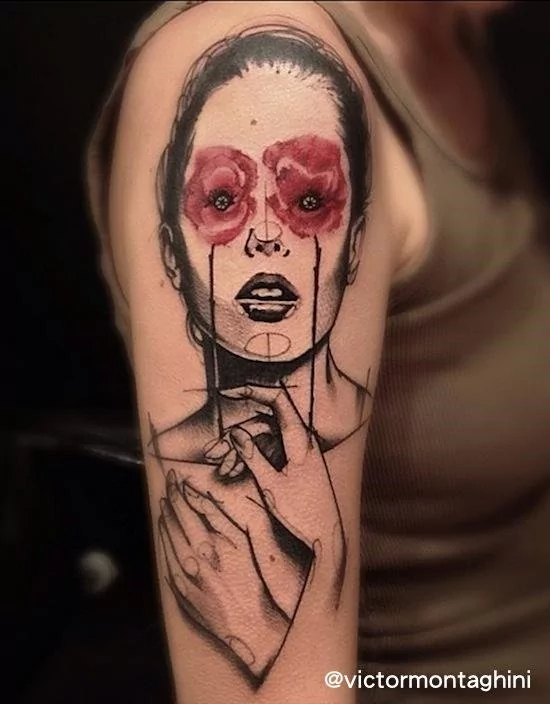 poppy tattoo by victor montaghini