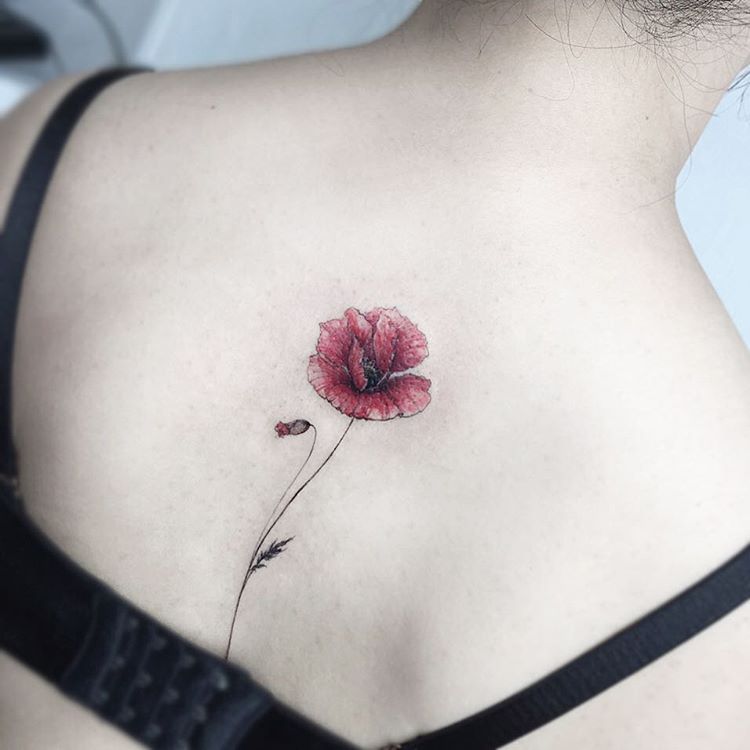 poppy tattoo by tattooist_flower