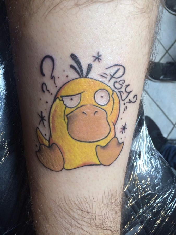 Psyduck awesome Pokemon tattoo