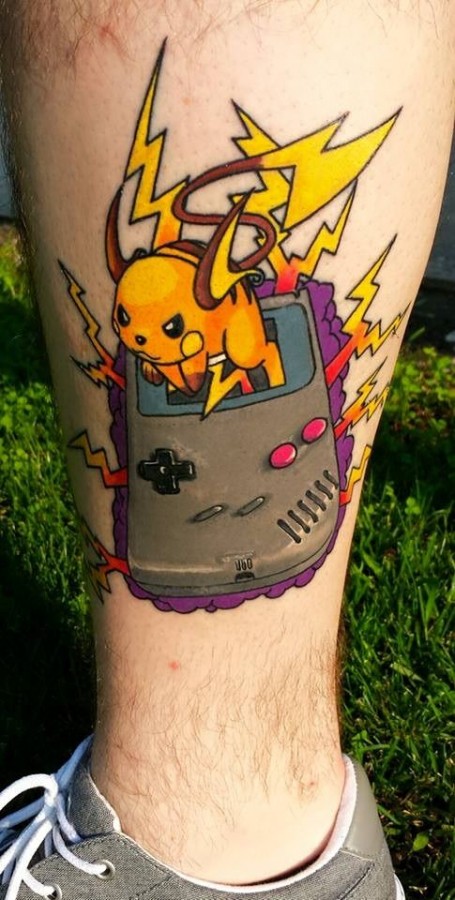 Raichu Pokemon tattoo