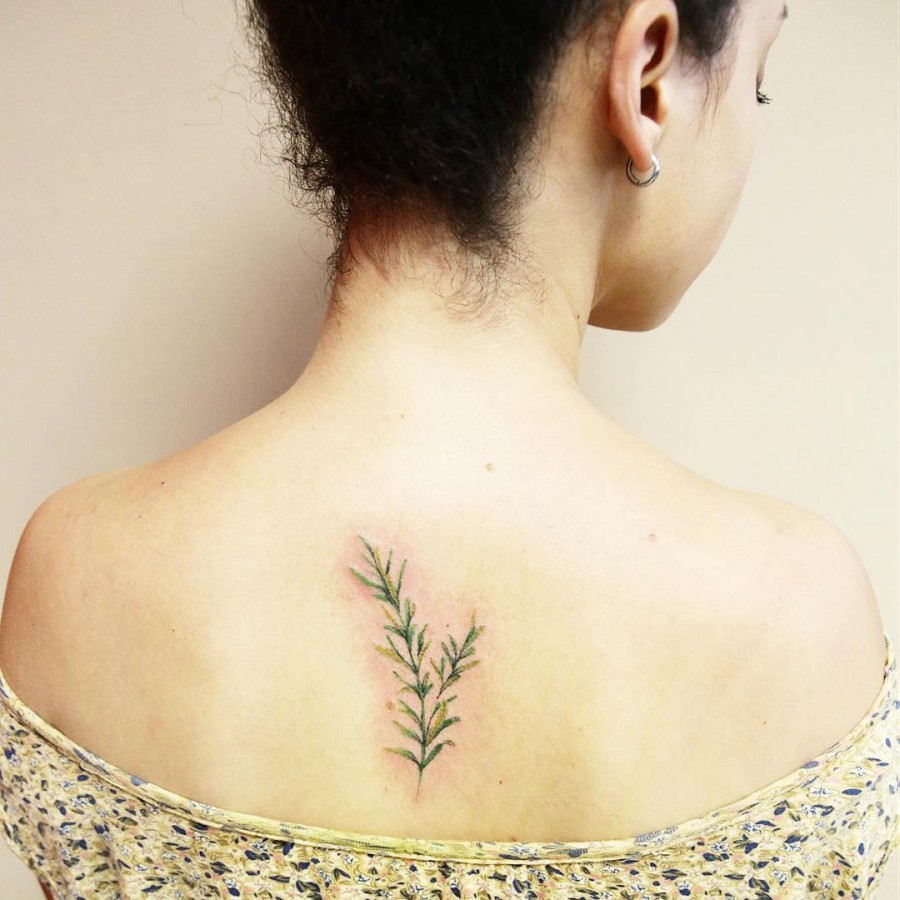 rosemary tattoo by luiza.blackbird