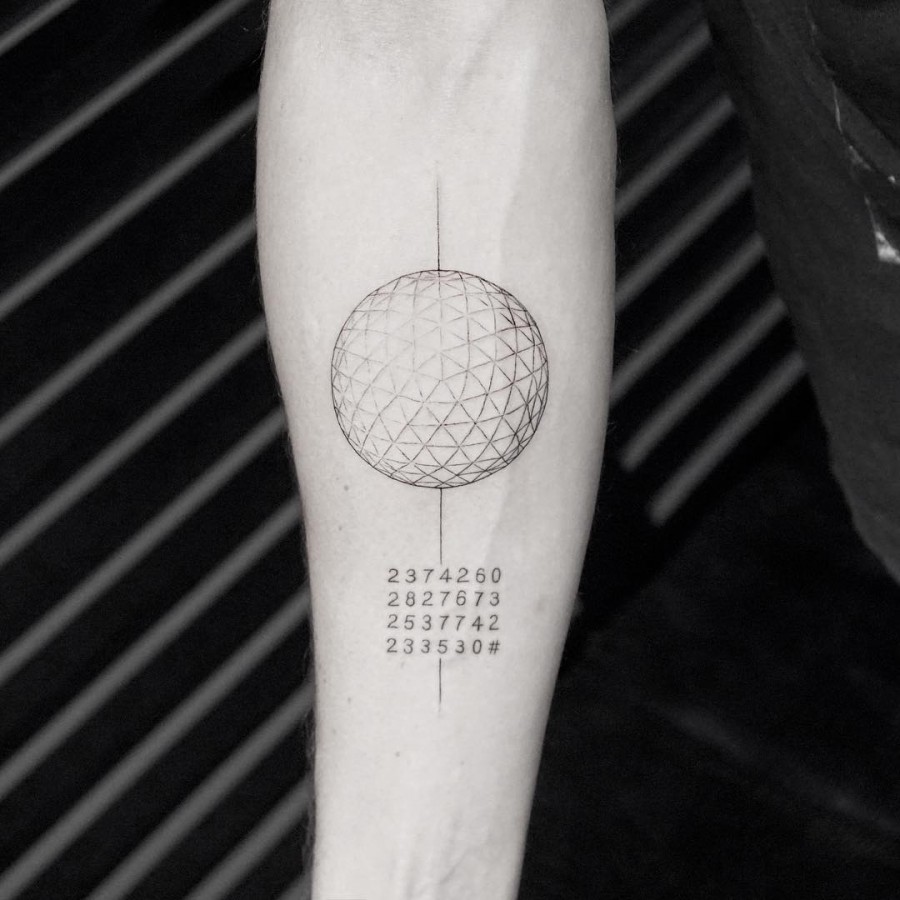 shapes and numbers tattoo