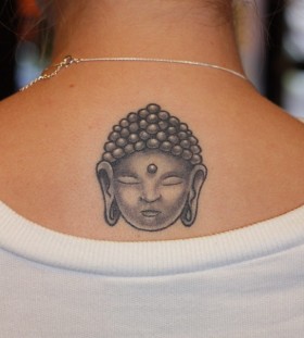 Simple buddha back tattoo