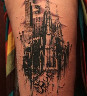 Simple looking town tattoo