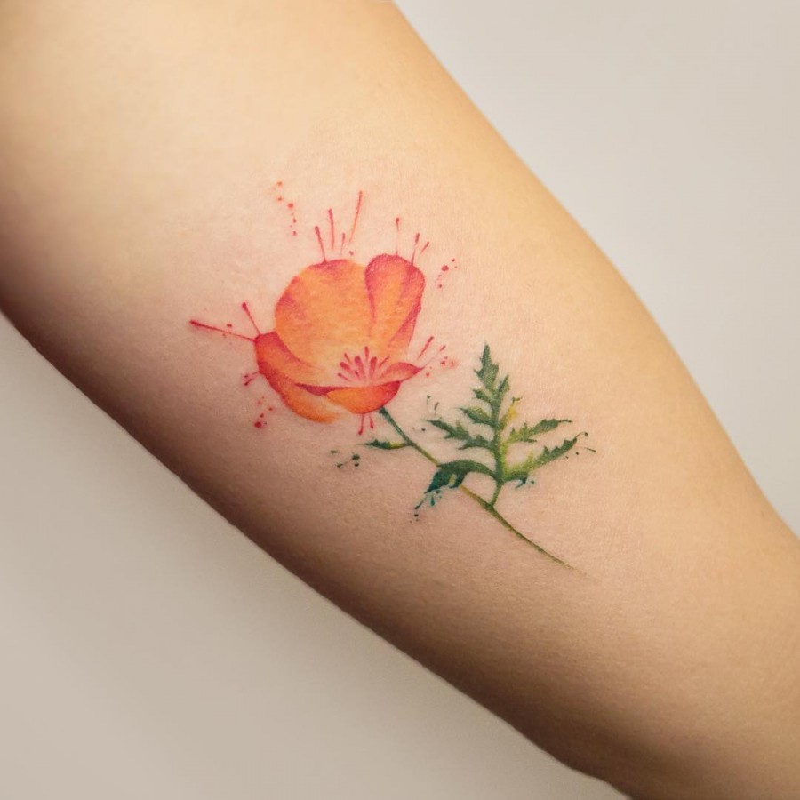 Sensational Watercolor Flower Tattoos TattooMagz