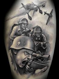 War zone theme tattoo