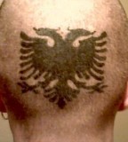 Albanian Eagle Scalp Tattoos 
