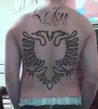 Original Albanian Eagle Outline Tattoo