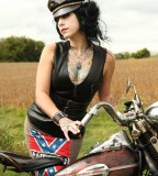 Danielle Colby Tattoo With Harley's Bike