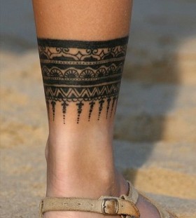 ankle tribal tattoo