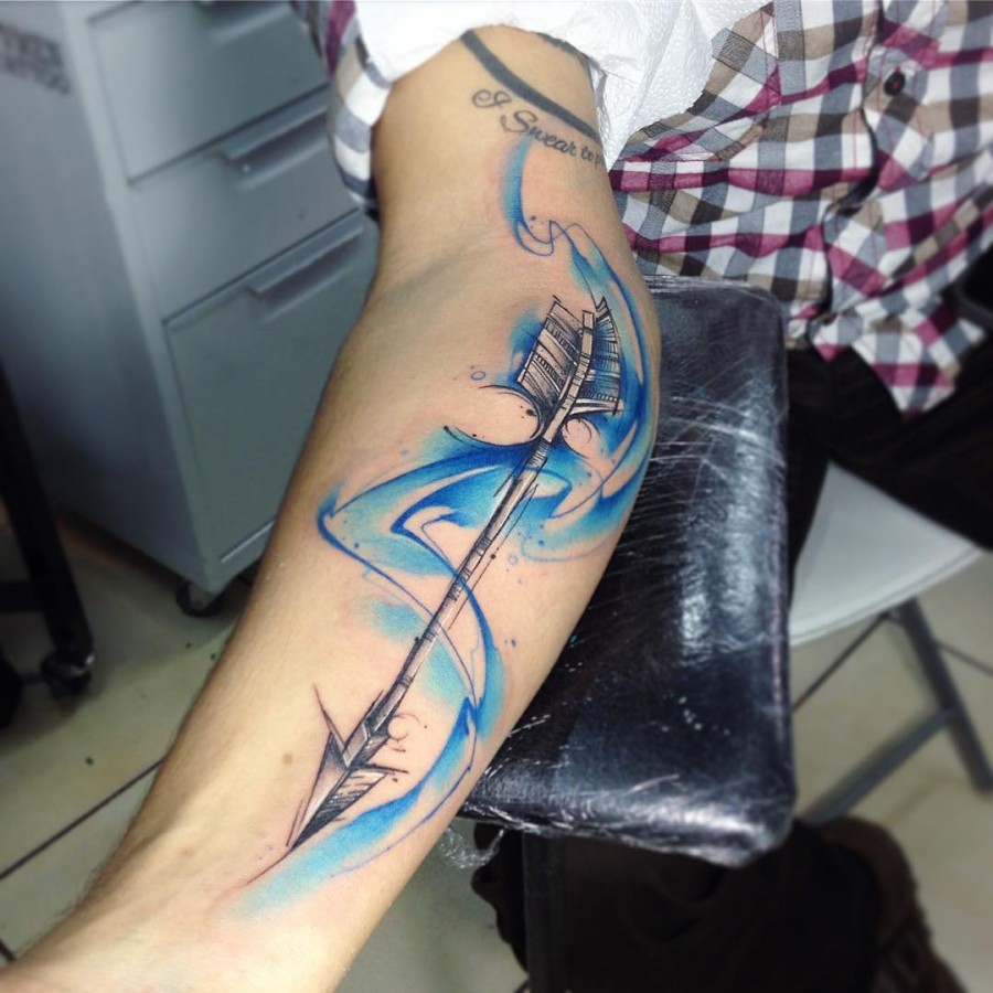 arrow-watercolor-tattoo
