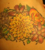 Aster Flower Tattoos Design for Women