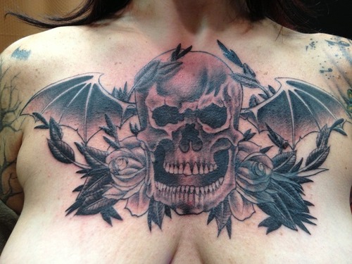 Sid Lopes “Winged Skull” Avenged Sevenfold Tattoo