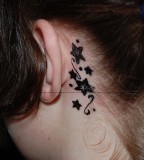 Ear Tattoo Stars Meaning For women