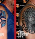 Cover Up Tattoo Football Team Cover With Medusa  Tattoo Picture