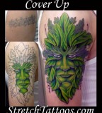 Tattoos Coverup Tattoos Green Man Cover Up