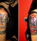 Winged Heart With Crossbones Cover Up Tattoo Ink Art Tattoos