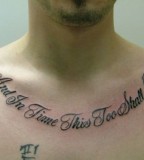 Impressive Short Quote Tattoos for Chest