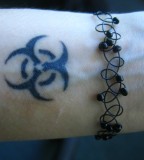 Modish Biohazard Tattoo Temporary Hand Tattoo Wallpaper