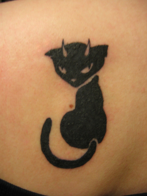 Evil Cat Paw Tattoo