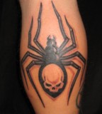 Exotic Black Spider Tattoo Design for Men