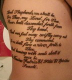 The Complete Boondock Saints Prayer On The Ribs Inked In Simple And Clearly Readable Font