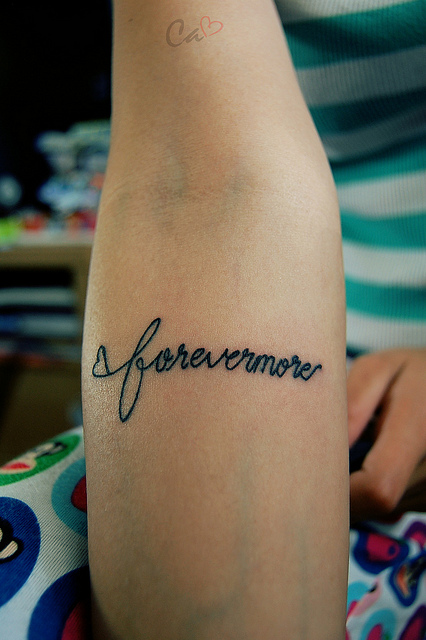 Forevermore Lettering Tattoo Design