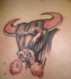 Angry Bulls Head Tattoo Arts