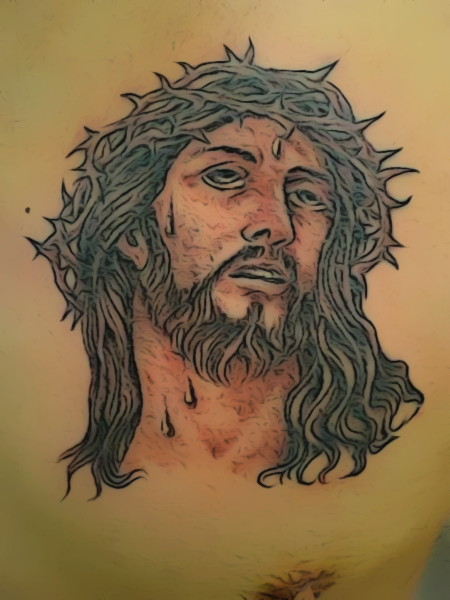 Jesus Amazing Face Tattoo Design