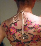Cherry Blossom Back Tattoo Designs