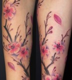 Cherry Blossom Tattoo on Legs