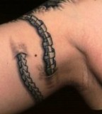 Weird 3D Tattoo Design on Arm