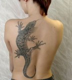Cool Animal 3D Tattoo Designs On back