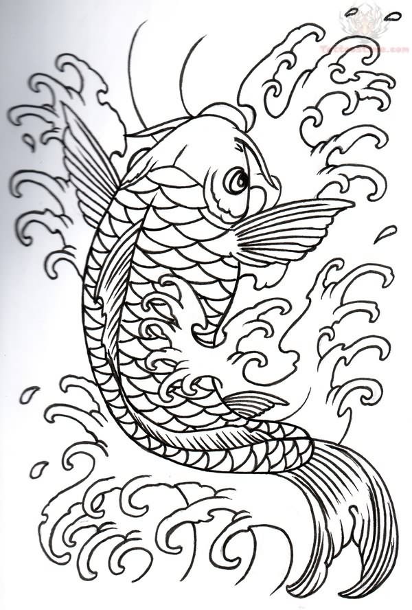 Koi Tattoo Design Drawings