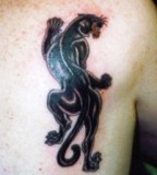 Crawling Panther Back Tattoo 