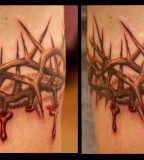 Arrows And Embers Custom Tattooing Crown Of Thorns Blood Drip