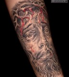 Awesome Jesus Christ Crown Of Thorns Tattoo