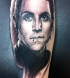 Cool Tattoo Inspired by Davey Havok of A.F.I Face