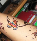 Colored Wonderful Butterfly DIY Temporary Tattoo Ideas