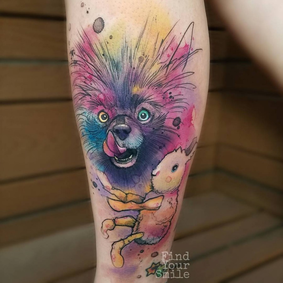 dog-skecth-watercolor-tattoo
