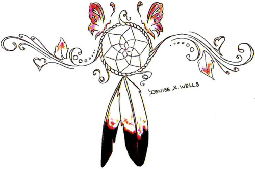 Contemporary Eagle Feather Tattoo Design