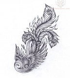 Stunning Swallow Feather Tattoo Drawing Design