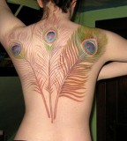 Feather Tattoos Design - Back Tattoos For Women