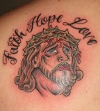 Faith Hope Love Lettering Tattoo - Faith Tattoos Design