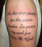 Bible Verse: Quotes on Faith - Lettering Tattoo Designs for Men