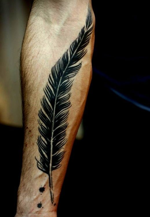 feather tattoos for men