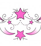 Pink Star Swirl Tattoo  Sketch