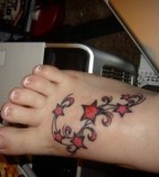 Red Star Tattoo On Foot Ideas
