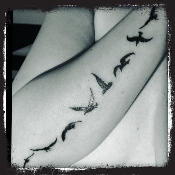 Awesome Flying Bird Silhouette Tattoo Meaning Picture Ideas