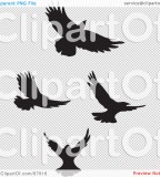 Attractive Birds In Flight Clipart Art Tattoo Design